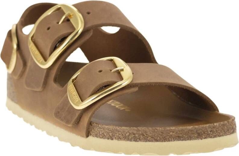 Birkenstock Milano Big Buckle Sandal Brown Dames