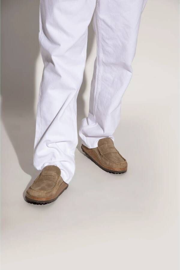 Birkenstock Naples Slides Beige Heren
