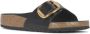 Birkenstock Natuurlijk Leder Madrid Sandalen Black Dames - Thumbnail 10