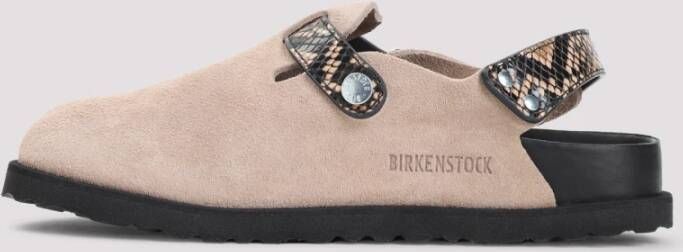 Birkenstock Natuurlijke Slangenstijl Sandalen Beige Dames