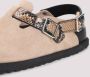 Birkenstock Natuurlijke Slangenstijl Sandalen Beige Dames - Thumbnail 4