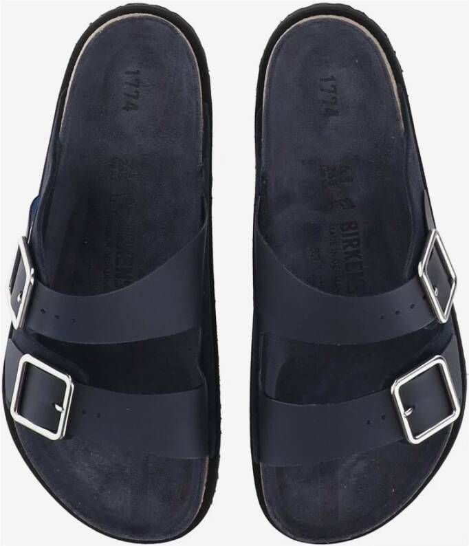 Birkenstock Suede Trim Sandalen Kurkzool Blue Heren
