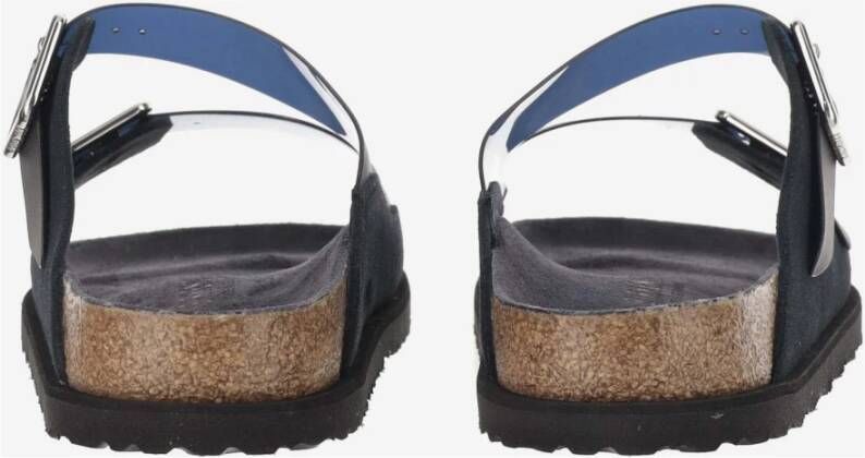 Birkenstock Suede Trim Sandalen Kurkzool Blue Heren