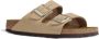 Birkenstock Verstelbare Logo Sandalen Rubberen Zool Beige - Thumbnail 13