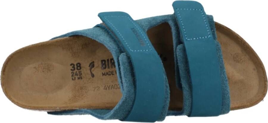 Birkenstock Nubuck Suede Leder Sandalen Blue Heren