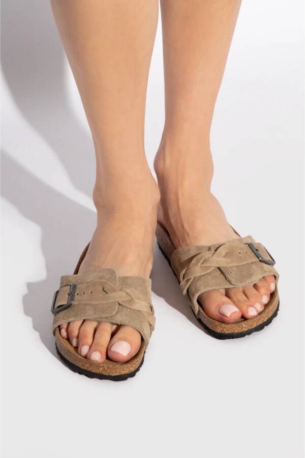 Birkenstock Oita Gevlochten Slides Beige Dames