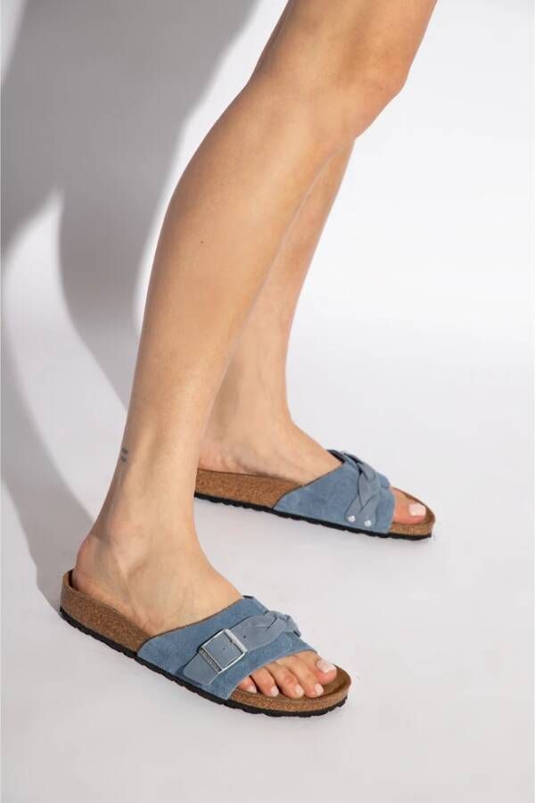 Birkenstock Oita Gevlochten slides Blue Dames