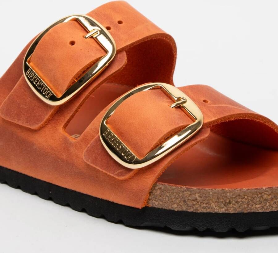 Birkenstock Oranje Dubbele Band Sandalen Orange Dames