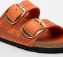 Birkenstock Oranje Leren Sandalen met Verstelbare Banden Orange Dames - Thumbnail 17