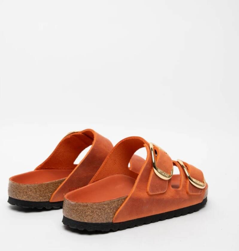 Birkenstock Oranje Dubbele Band Sandalen Orange Dames