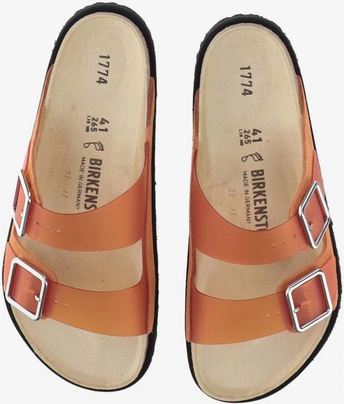 Birkenstock Suede Trim Sandalen Kurkzool Orange Heren