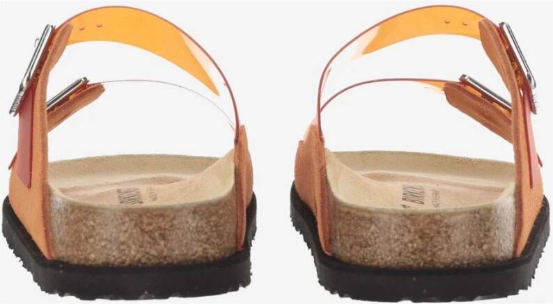 Birkenstock Suede Trim Sandalen Kurkzool Orange Heren