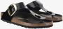 Birkenstock Damessandalen Gizeh Big Buckle Natural Leather Patent Large Zwart Dames - Thumbnail 5