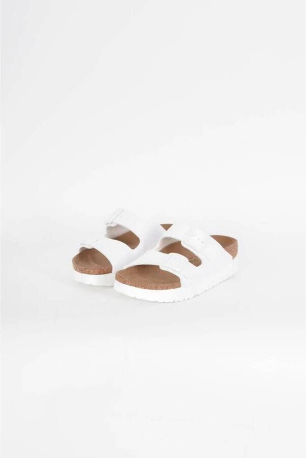Birkenstock Platform Sandalen met Verstelbare Metalen Gesp White Dames