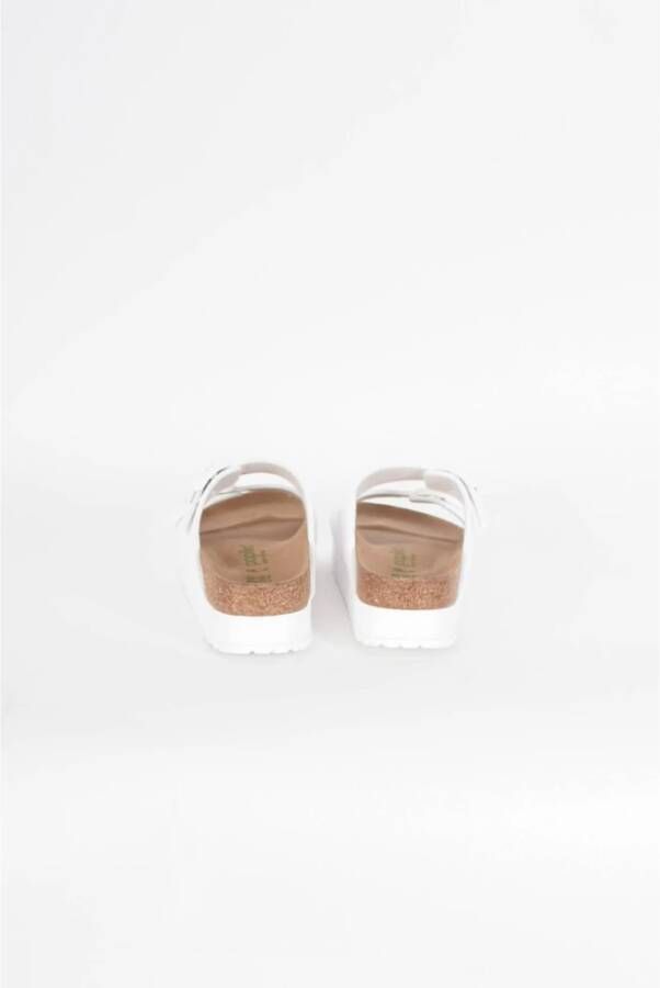 Birkenstock Platform Sandalen met Verstelbare Metalen Gesp White Dames