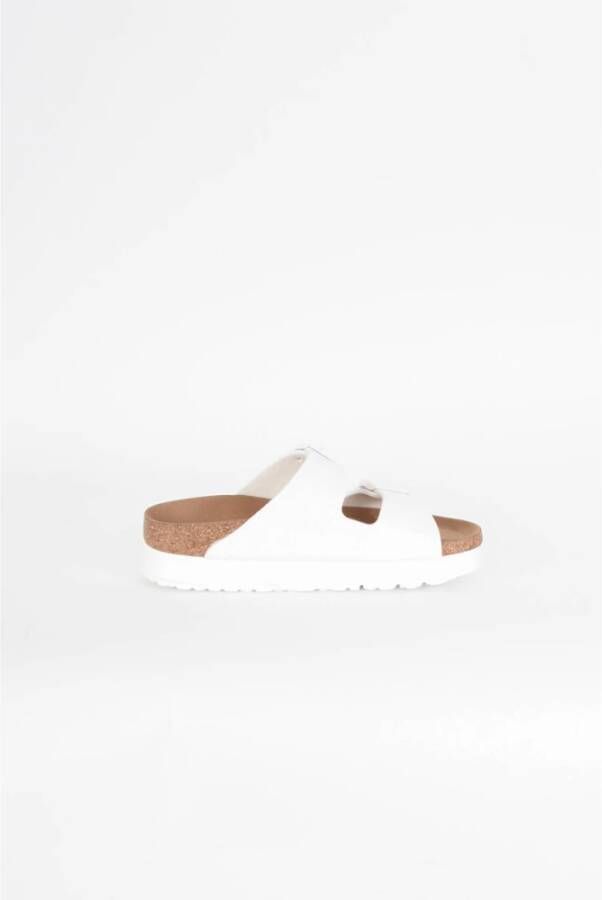 Birkenstock Platform Sandalen met Verstelbare Metalen Gesp White Dames