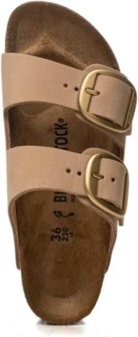 Birkenstock Platte Beige Leren Schoenen Anatomisch Model