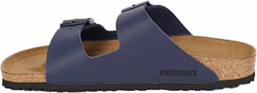 Birkenstock Smalle Arizona Sandalen Birko-Flor Materiaal Blauw Heren