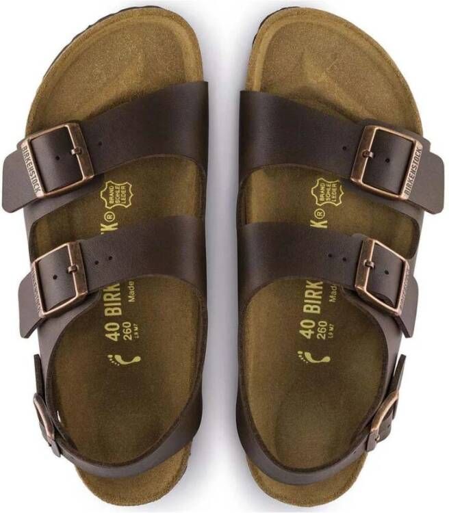 Birkenstock Bruine Platte Sandalen Bruin Heren