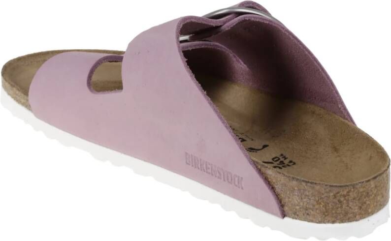 Birkenstock "Platte Leren Sandalen" Roze Dames