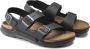 Birkenstock Leren Platte Sandalen voor Mannen Zwart Heren - Thumbnail 6