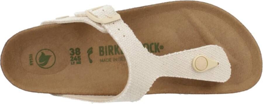 Birkenstock Rivet Logo Textile Slippers Beige Dames