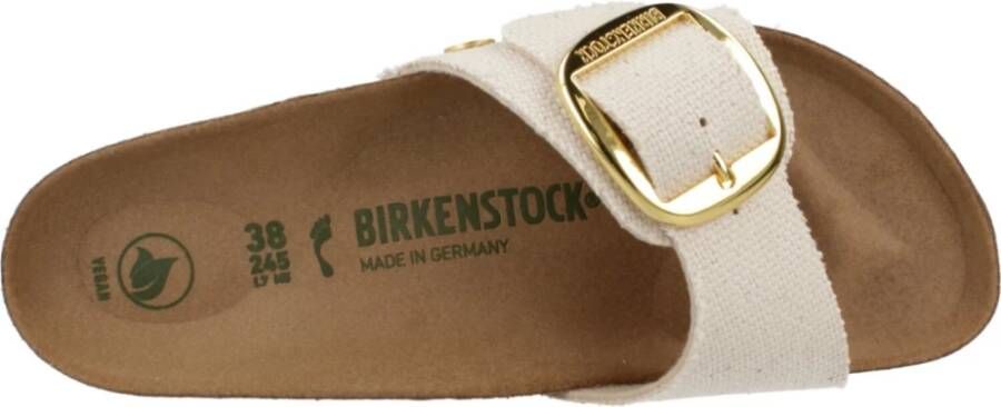 Birkenstock Rivet Madrid Big Buckle Flip Flops Beige Dames