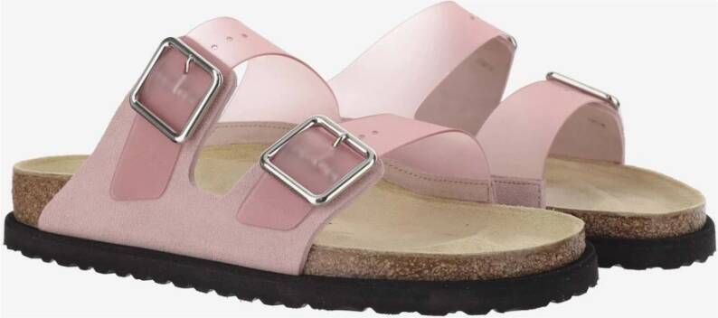 Birkenstock Rosa Chintzrose Sandalen met Suède Trim Pink Heren