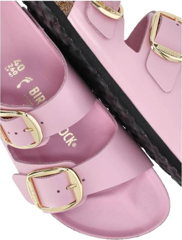 Birkenstock Roze Leren Sandalen voor Vrouwen Pink Dames