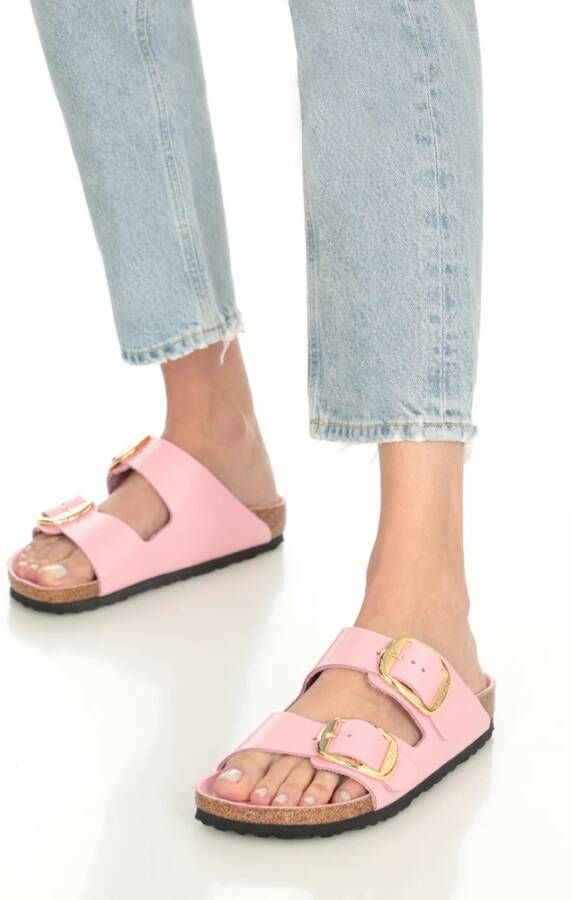 Birkenstock Roze Leren Sandalen voor Vrouwen Pink Dames