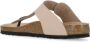 Birkenstock Beige Leren Platte Sandalen met Gesp Beige Dames - Thumbnail 9