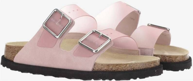 Birkenstock Roze PVC Sandalen met Suède Trim Pink Dames