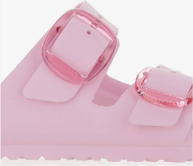 Birkenstock Roze Rubberen Sandalen met Grote Gesp