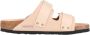 Birkenstock Roze Suède Dubbele Band Sandalen Beige Dames - Thumbnail 5