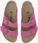 Birkenstock Roze Suède Kurk Sandalen Verstelbare Gesp Pink Dames - Thumbnail 9