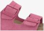 Birkenstock Roze Suède Kurk Sandalen Verstelbare Gesp Pink Dames - Thumbnail 12