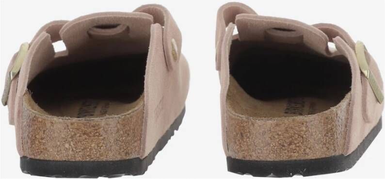 Birkenstock Roze Suède Sabot met Verstelbare Band Pink Dames