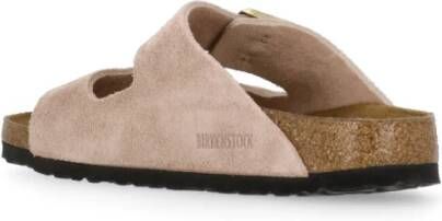 Birkenstock Roze Suède Sandalen met Gespen Pink Dames