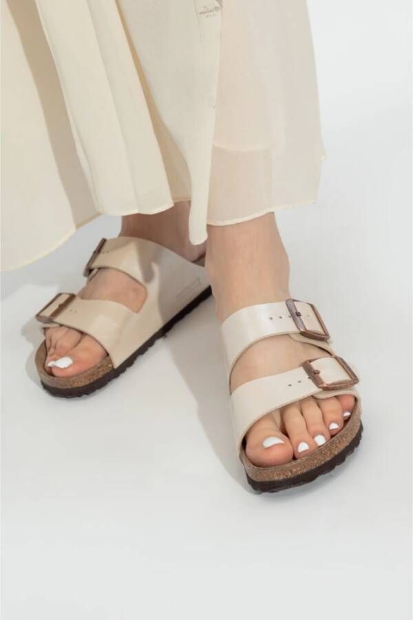 Birkenstock Arizina BS Slides Beige Dames