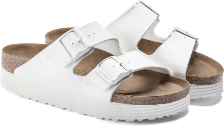 Birkenstock Sandals Arizona Platform Vegan Birko-Flor Wit Dames