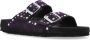 Birkenstock Paarse Suède Dubbele Gesp Sandalen Purple Dames - Thumbnail 9
