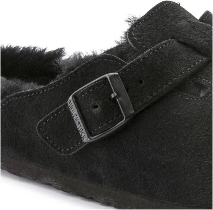 Birkenstock Sandalen Boston Shearling Black Heren