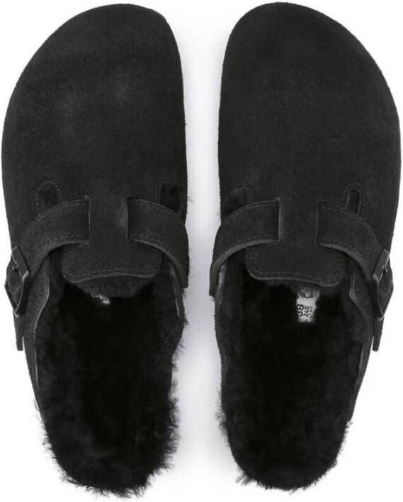 Birkenstock Sandalen Boston Shearling Black Heren