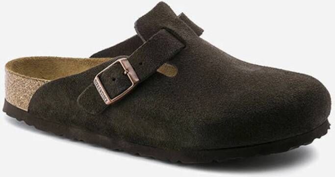 Birkenstock Sandalen Boston Soft Footbed Brown Heren