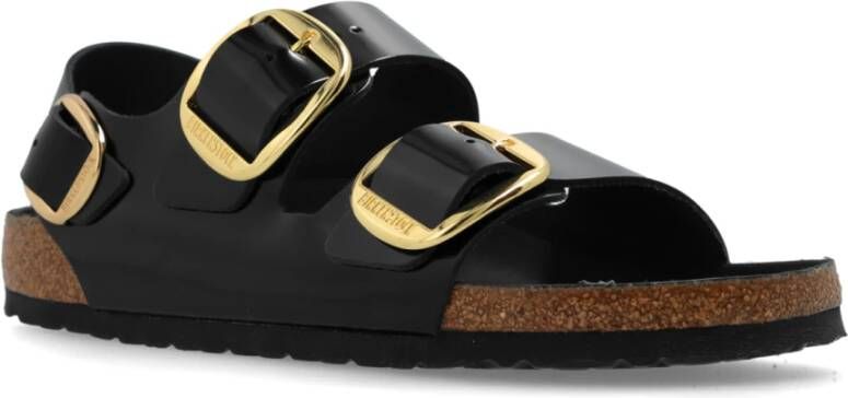 Birkenstock Milano Sandalen met Grote Gesp Black Heren