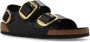 BIRKENSTOCK Slippers Dames Milano Big Buckle Dames Maat: 38 Materiaal: Leer Kleur: Zwart - Thumbnail 10
