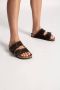 Birkenstock Arizona VL Lammfell Narrow Unisex Pantoffels Mocha - Thumbnail 11