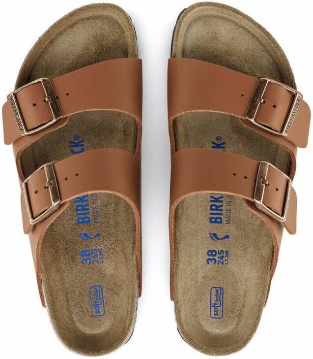 Birkenstock Sandals Arizona Soft Footbed Birko-Flor Bruin Heren