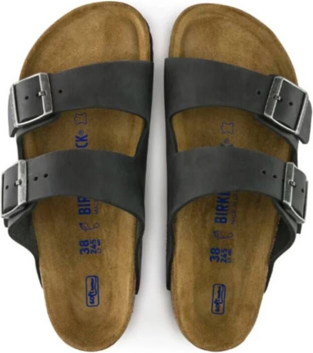 Birkenstock Sandals Arizona Soft Footbed Birko-Flor Zwart Dames