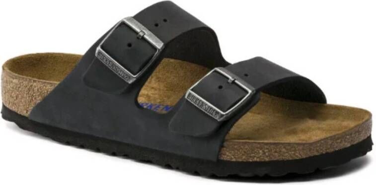 Birkenstock Sandals Arizona Soft Footbed Birko-Flor Zwart Dames